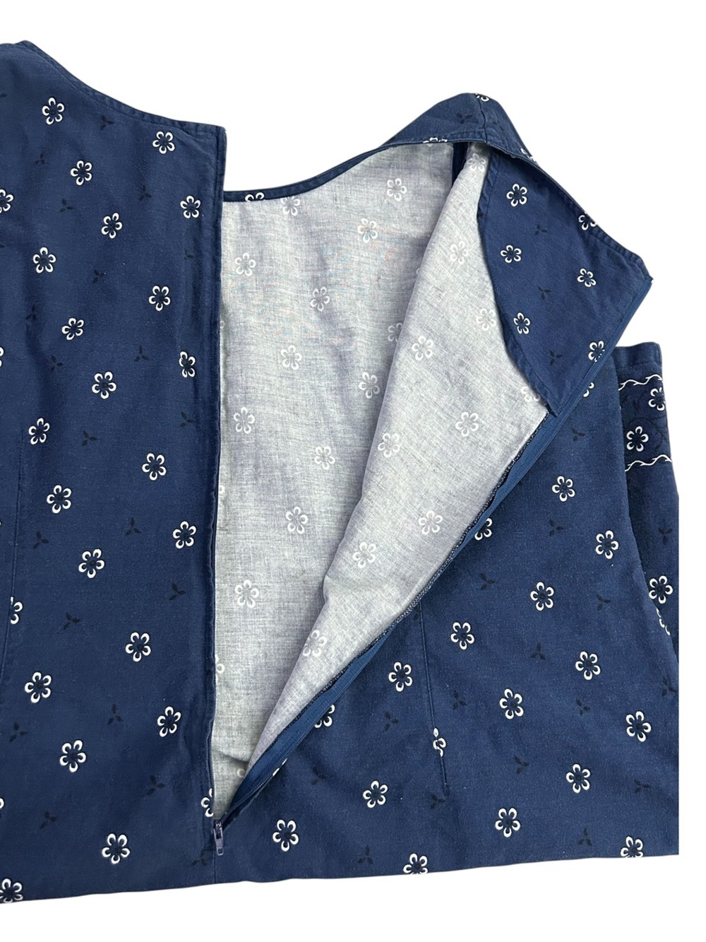 Silhouettes Women’s Size 22W Printed
Sleeveless Shift dress Blue 100% Cotton - Picture 8 of 13